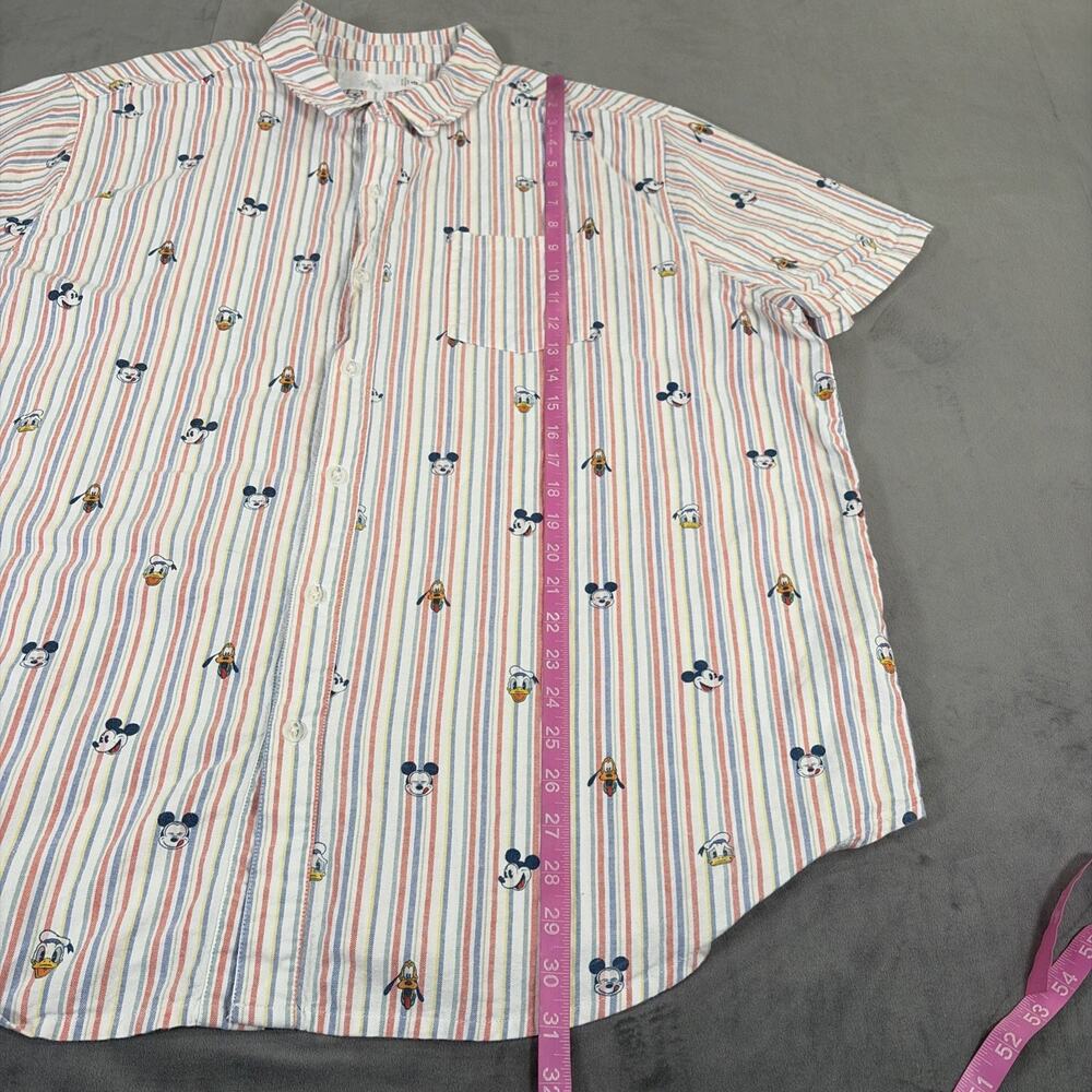 Disney Regular Men's Mickey Mouse Donald Duck Goofy Button-Down Shirt, Sz 2XL - Picture 5 of 10
